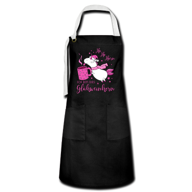 Einhörner Schürze - Einhorn Glühweinhorn Ho Ho Horn Spruch Weihnachten