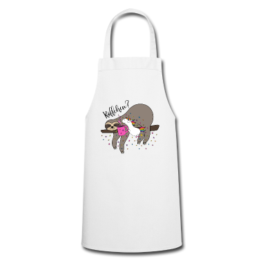 Einhörner Schürze - Kaffee Einhorn Faultier Käffchen Kaffeetasse Büro