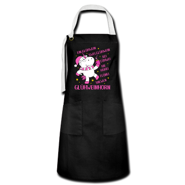 Einhörner Schürze - Glühweinhorn Einhorn Glühwein Sprüche Geschenk
