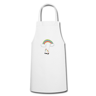 Einhörner Schürze - Einhorn, Schaukel & Regenbogen - personalisierbar!