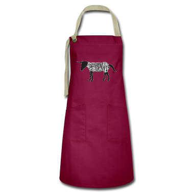 Einhörner Schürze - Lustiges Einhorn Fleischteile