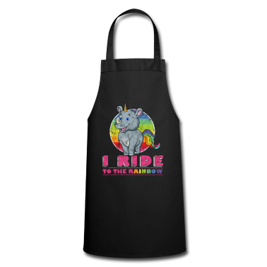 Einhörner Schürze - Nashorn Einhorn Regenbogen Pride Geschenk