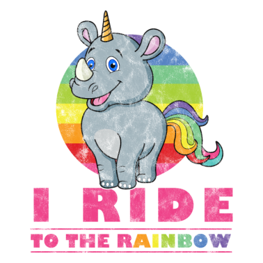 Motiv Nashorn Einhorn Regenbogen Pride Geschenk