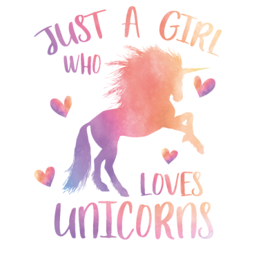 Motiv Nur ein Mädchen, das Einhörner liebt