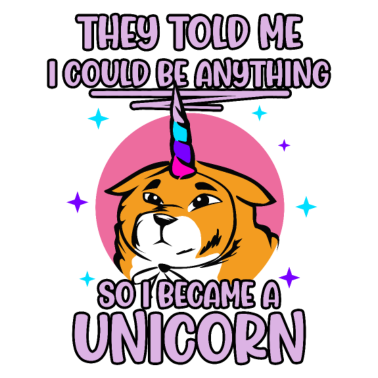 Motiv Ich wurde ein Einhorn Einhörner