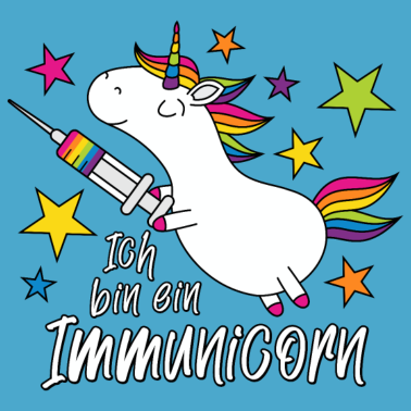 Motiv Geimpft Einhorn Ich bin ein Immunicorn