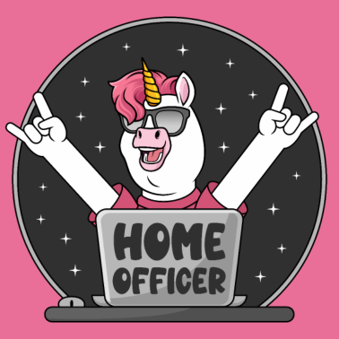 Motiv Homeofficer Einhorn Home Officer Büro Homeoffice