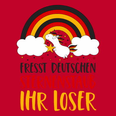 Motiv Deutschland Einhorn Spruch Sternenstaub Fußball