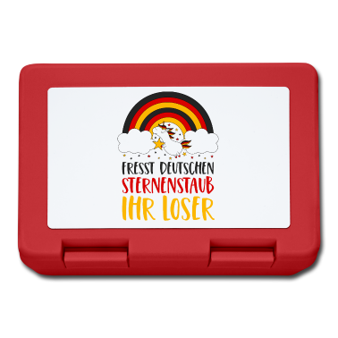 Einhörner Brotdose - Deutschland Einhorn Spruch Sternenstaub Fußball