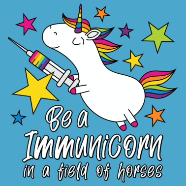Motiv Geimpft Einhorn Immunicorn