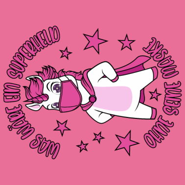 Motiv Was wäre ein Superheld ohne seine Maske Einhorn