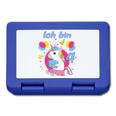 Einhörner Brotdose - Einhorn 4. Geburtstag