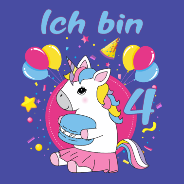 Motiv Einhorn 4. Geburtstag