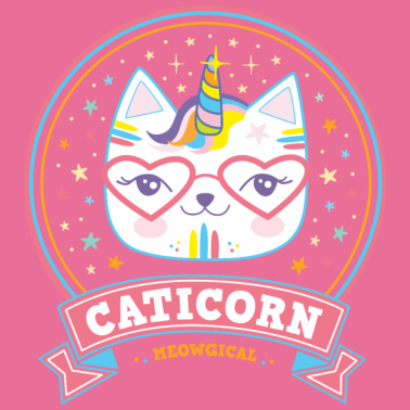 Motiv Caticorn Comic Katze Einhorn Unicat Geschenk
