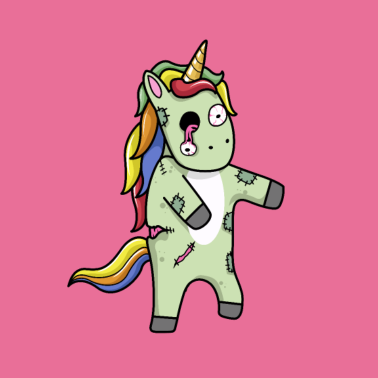 Motiv Halloween Einhorn - Zombie Einhorn