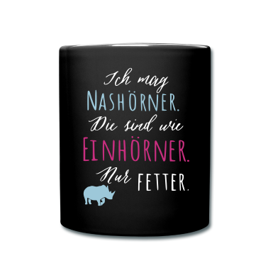 Einhörner Tasse - Nashorn vs. Einhorn