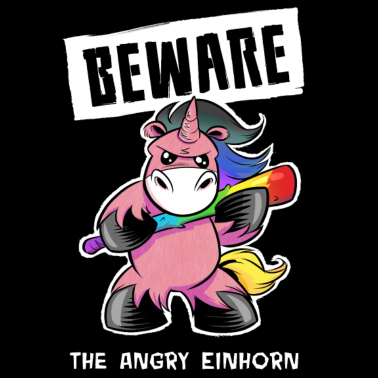 Motiv Angry Einhorn