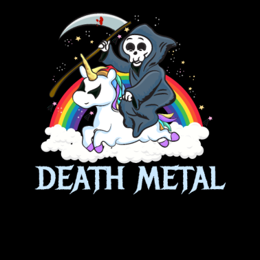 Motiv Death Metal Einhorn