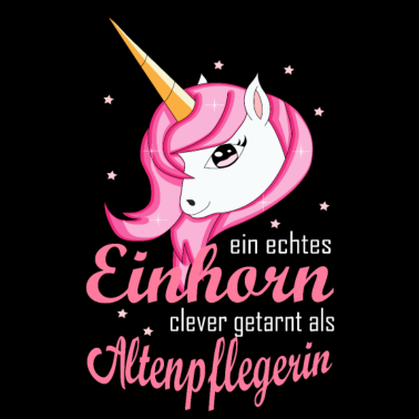 Motiv Altenpflegerin Einhorn T-Shirt Clever getarnt