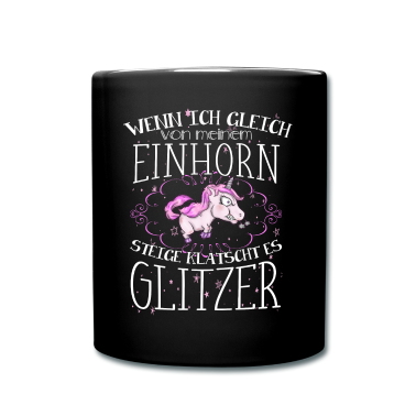 Einhörner Tasse - Einhorn - Glitzer