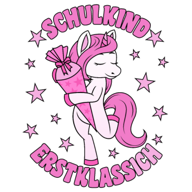 Motiv Schulkind 2021 Erstklassich Einschulung Einhorn