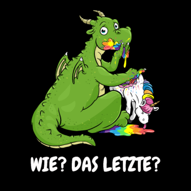 Motiv Wie das letzte Geschenk Drache frisst Einhorn fun