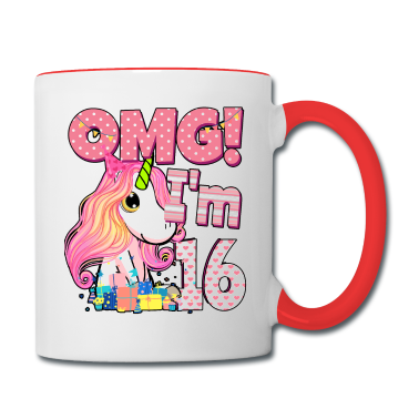 Einhörner Tasse - 16 Mädchen 16 Geburtstag 16 Jährige