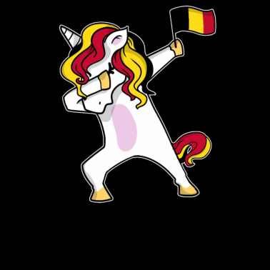 Motiv Belgien Einhorn Belgium Dab Unicorn Fußball Gift