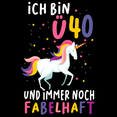 Motiv Lustiges Geburtstag Geschenk Einhorn 40+ Jahre