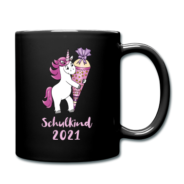 Einhörner Tasse - Einhorn mit Zuckertüte Einschulung Schulkind 2021