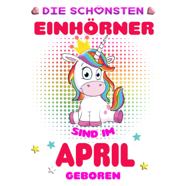 Motiv April Einhorn Geburtstag