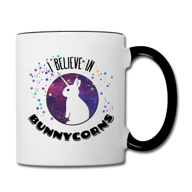 Einhörner Tasse - I believe in bunnycorns Einhorn Hasen Kaninchen