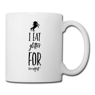 Einhörner Tasse - Einhorn Spruch Glitzer