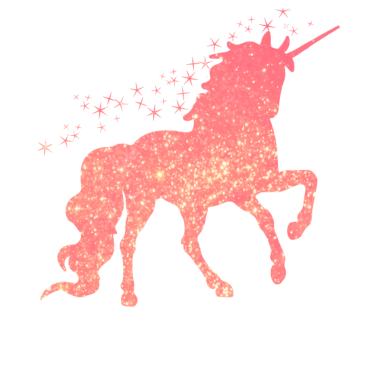 Motiv Das rote glitzer Einhorn