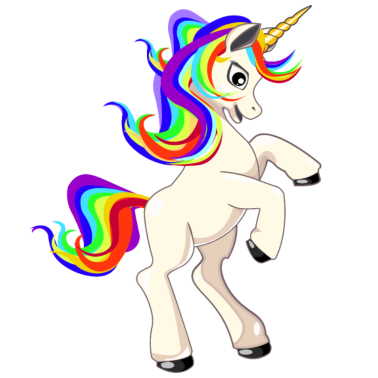 Motiv Springendes Einhorn süßes T-Shirt für Kinder