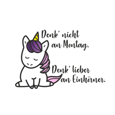 Motiv Einhorn Montag