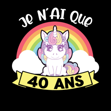 Motiv Einhorn Geschenk zum 40. Geburtstag