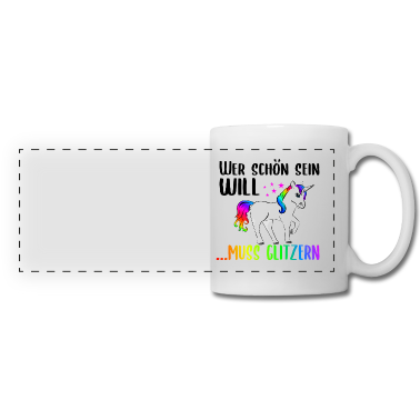 Einhörner Tasse - Einhorn Glitzer Spruch lustig