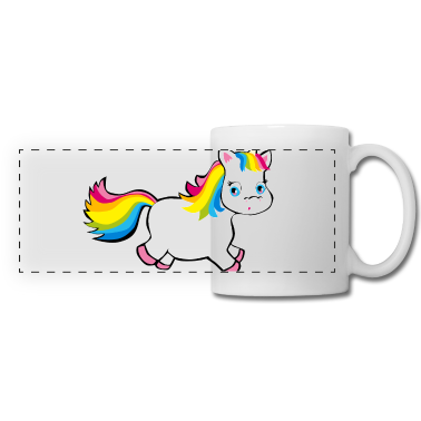 Einhörner Tasse - Einhorn Pummel in Regenbogenfarben Unicorn Pink