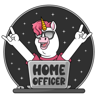 Motiv Homeofficer Einhorn Home Officer Büro Homeoffice