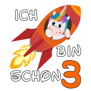 Motiv Einhorn Unicorn in der Rakete geburtstag geschenk