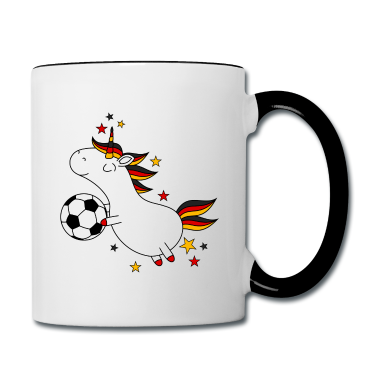 Einhörner Tasse - Deutschland Einhorn Ball Fußball Mädchen lustig