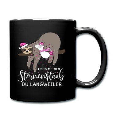 Einhörner Tasse - Einhorn Faultier Sternenstaub Weihnachten Winter