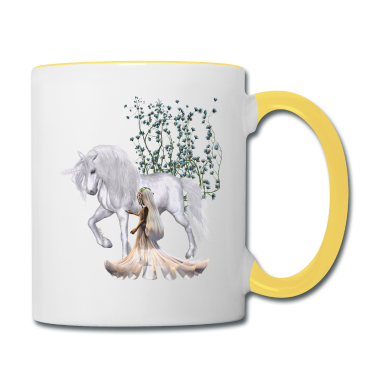 Einhörner Tasse - Kleine Fee mit Einhorn