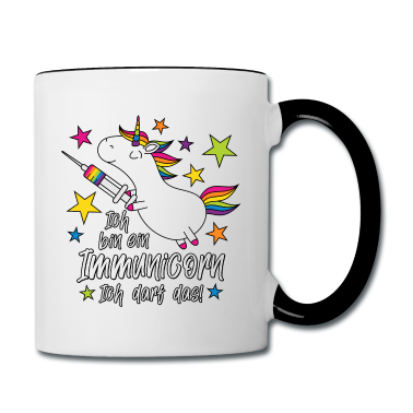 Einhörner Tasse - Geimpft! Ich bin ein Immunicorn Ich darf das!