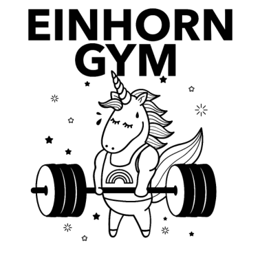 Motiv Einhorn Gym T Shirt Geschenkidee