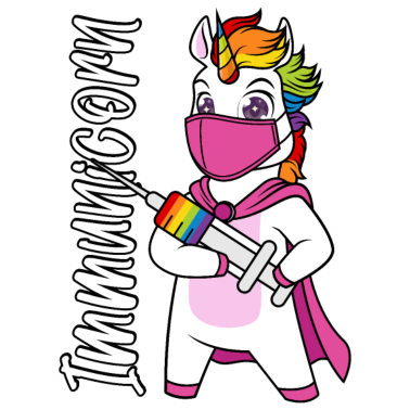 Motiv Geimpft Impfung impfen Immunicorn Spritze