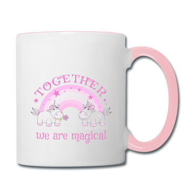 Einhörner Tasse - Einhorn Liebe Regenbogen Together we are magical