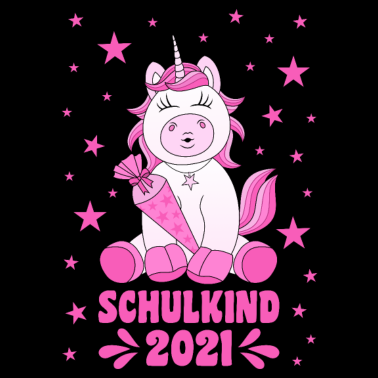 Motiv Schulkind 2021 Einhorn Einschulung Schulanfang