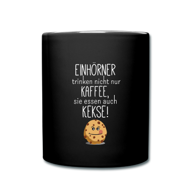 Einhörner Tasse - Einhörner essen Kekse